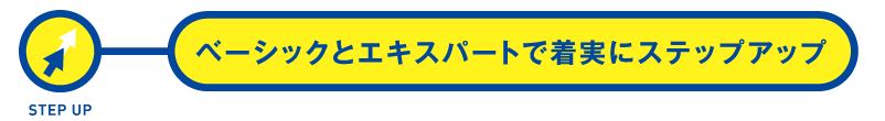ベーシックとエキスパートで着実にステップアップ