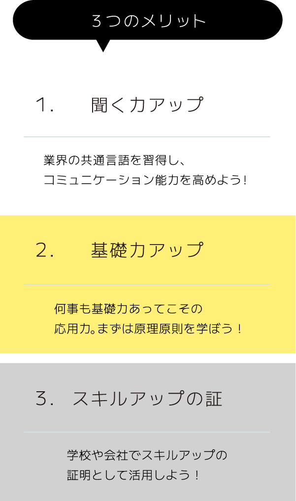 3つのメリット