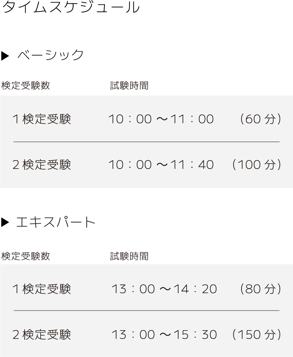 タイムスケジュール